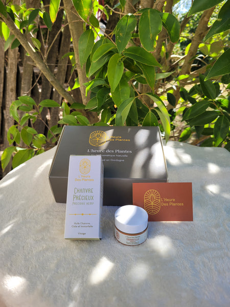 Coffret Chanvre précieux et flacon 15 ml au choix