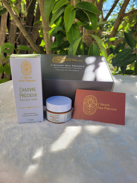Coffret Chanvre précieux et flacon 15 ml au choix