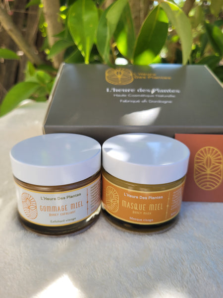 Coffret DUO gommage et masque hydratant au Miel