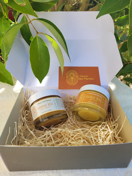 Coffret DUO gommage et masque hydratant au Miel