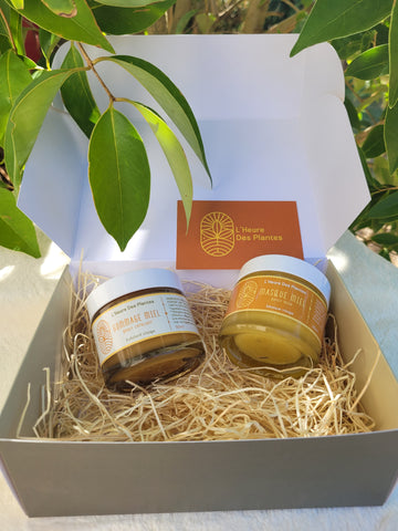 Coffret DUO gommage et masque hydratant au Miel