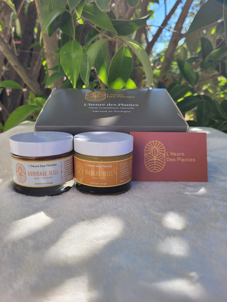 Coffret DUO gommage et masque hydratant au Miel