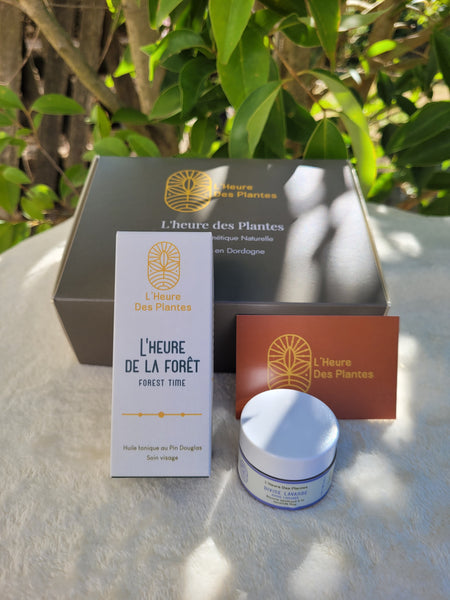 Coffret Duo Huile L'heure de la forêt et baume 15 ml au choix