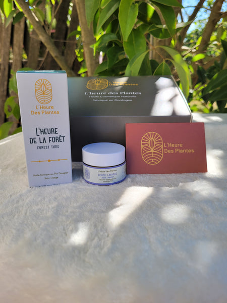 Coffret Duo Huile L'heure de la forêt et baume 15 ml au choix